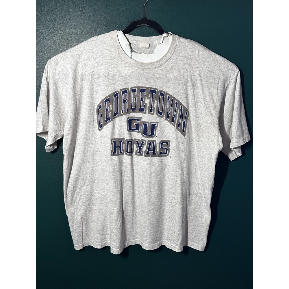 NCAA Georgetown Hoyas Light Gray Short Sleeve T-Shirt Size 3XL SKU 2-044